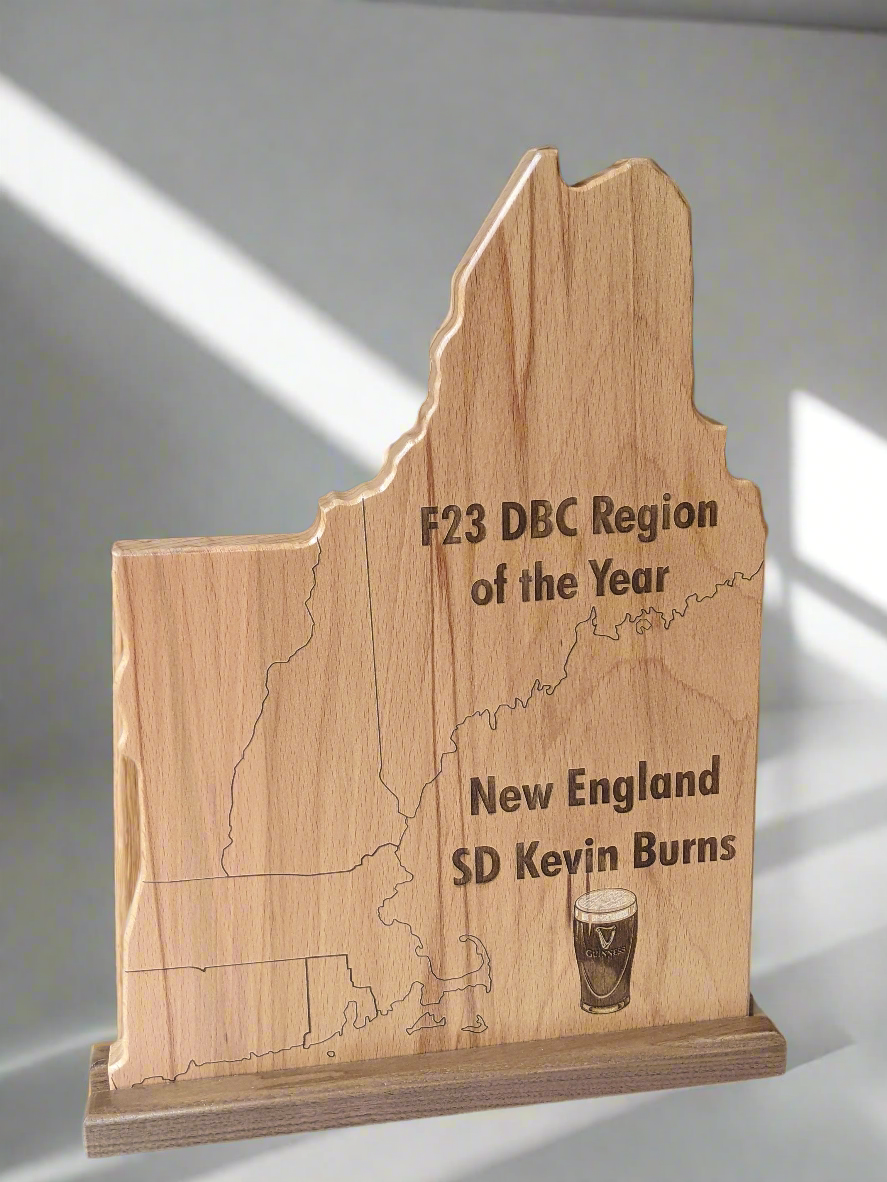 My State shape Custom Award Plaque, Laser Engraved Award, Recognition plaque, custom awards, wood plaque award, personalized award