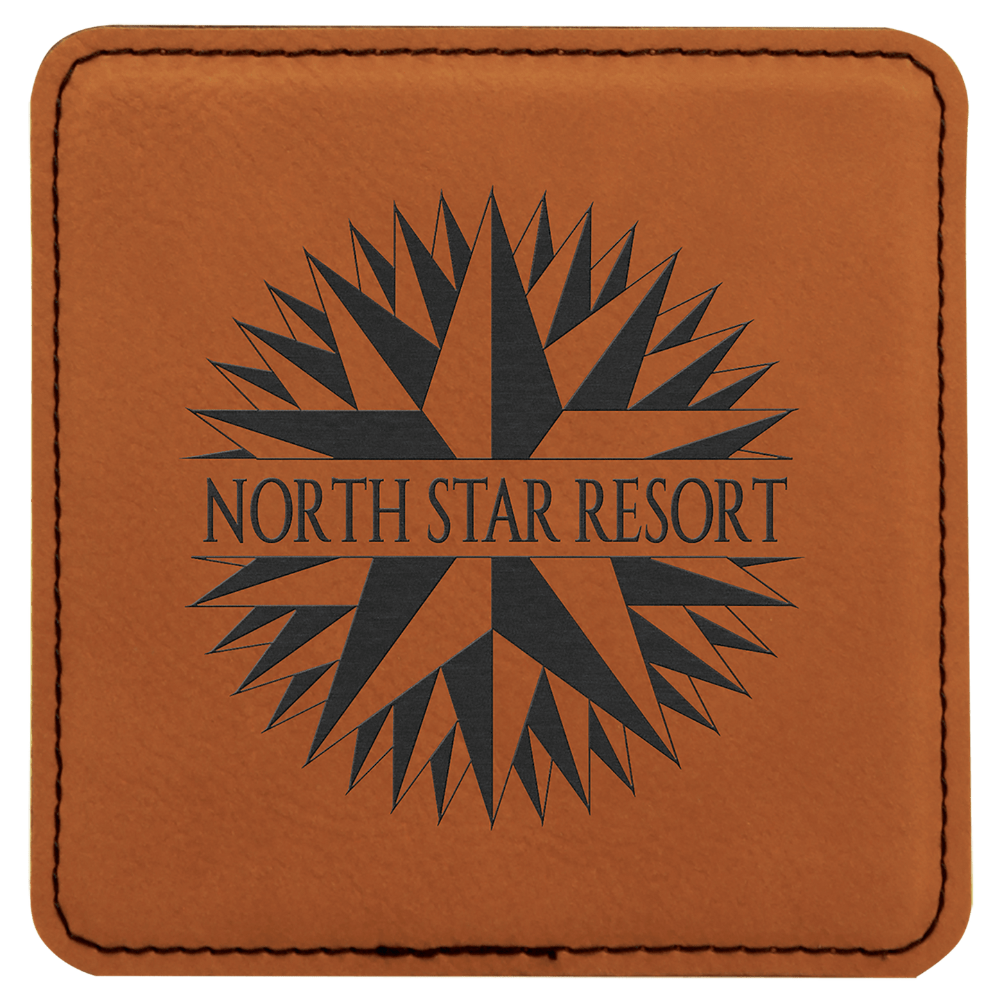 Leatherette Coaster with Custom Logo