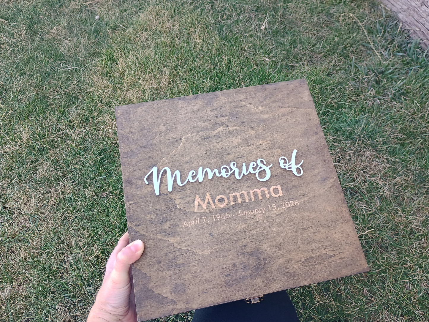 Personalized Memorial keepsake box - 11x11