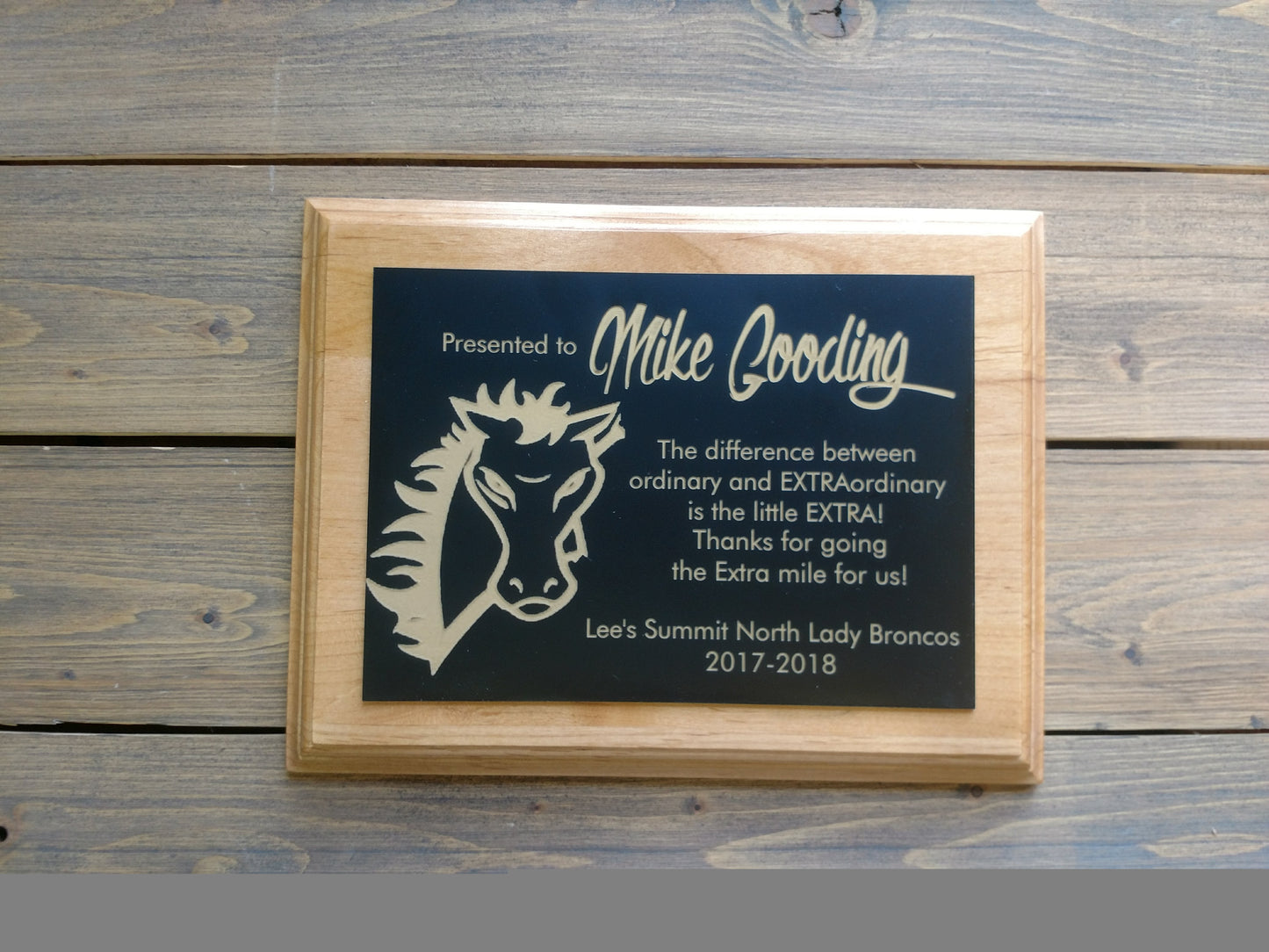 13x10.5 Award Plaque with Black and Gold