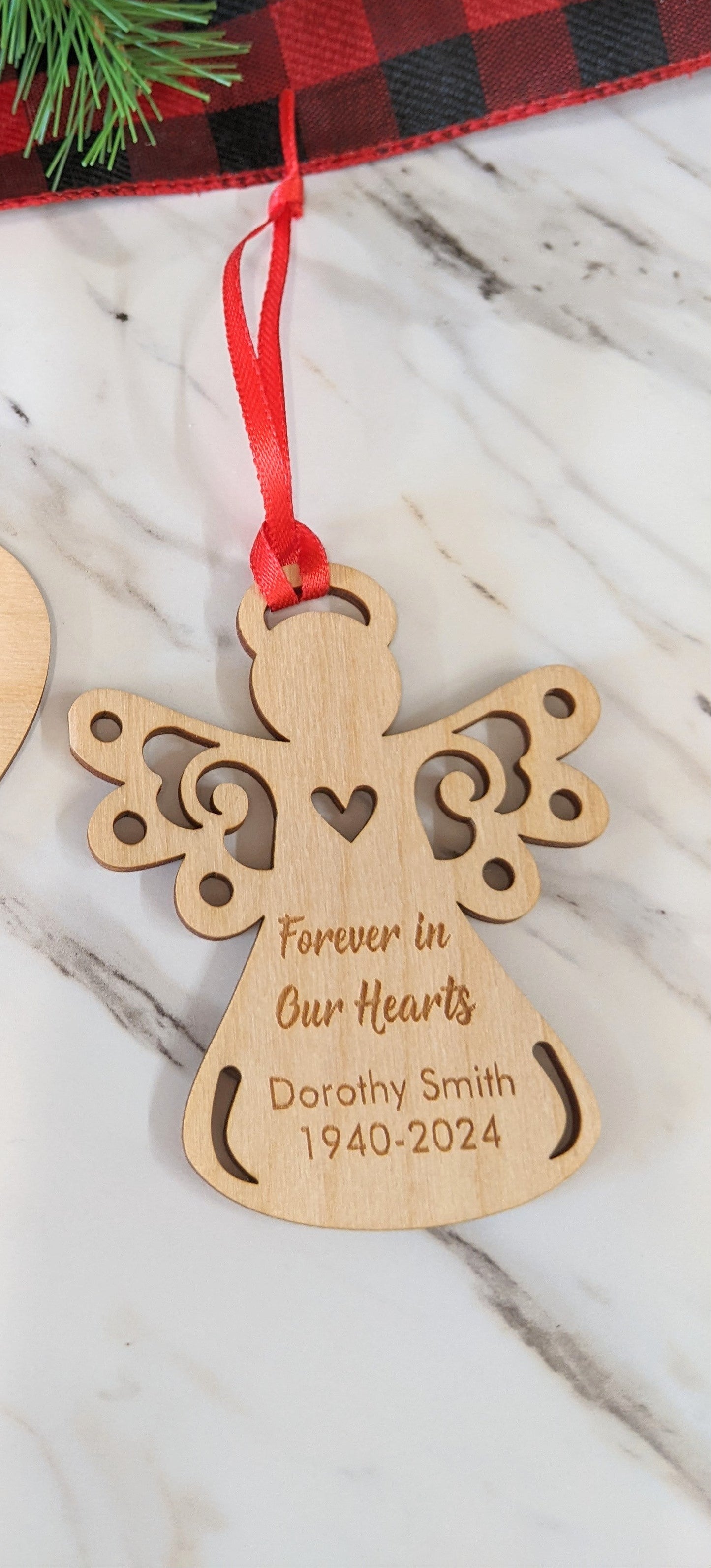 Remembrance Wooden Ornament Personalized