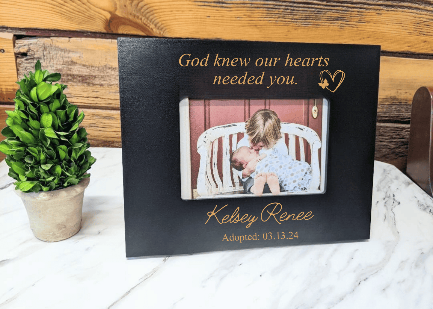 Adoption Picture Frame Gift, God Knew - 4x6
