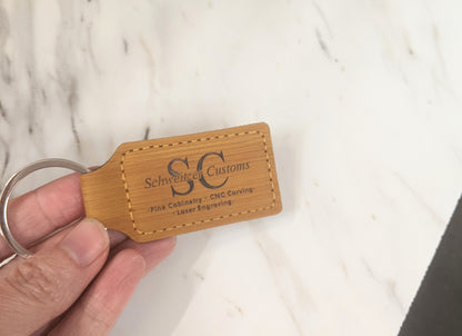 Leatherette Key Chain Custom logo