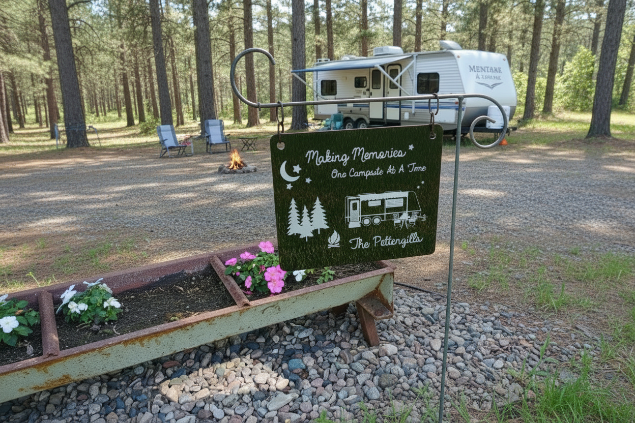 Personalized Camping Outdoor Sign With Last Name