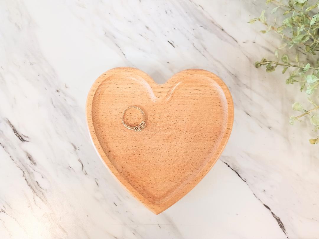Wood Heart Jewelry Dish