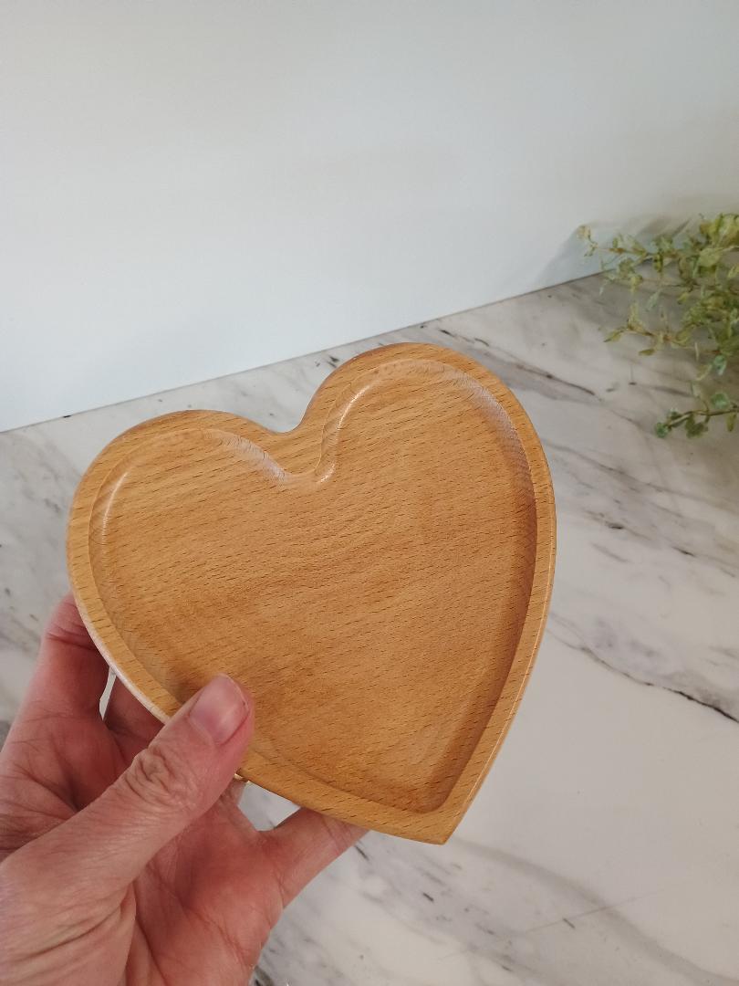 Wood Heart Jewelry Dish