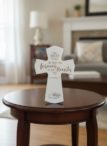 8" Personalized Baby Memorial Cross Gift Small
