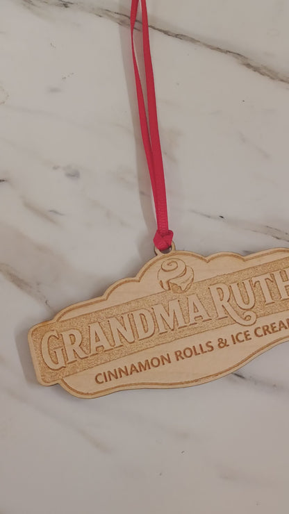 Set of 10 Wood Custom logo Christmas Ornaments, Business Christmas Ornament