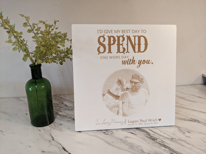 Personalized Memorial Engraved Photo, 10x10