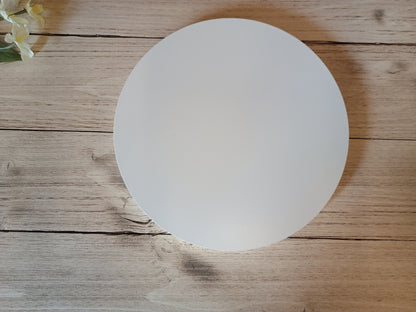 Blank White Round Plaques , 12" - 5PCS