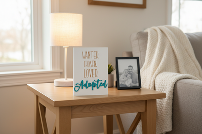 Chosen & Loved Adoption Sign - Personalized