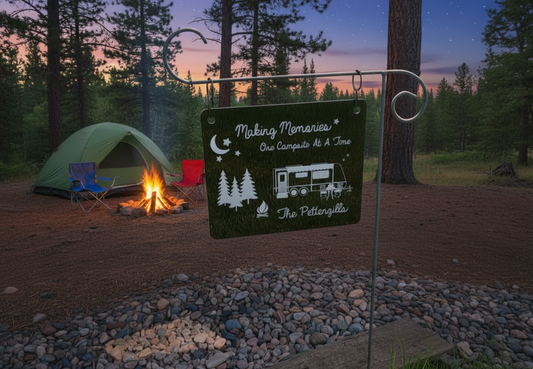 Personalized Camping Outdoor Sign With Last Name