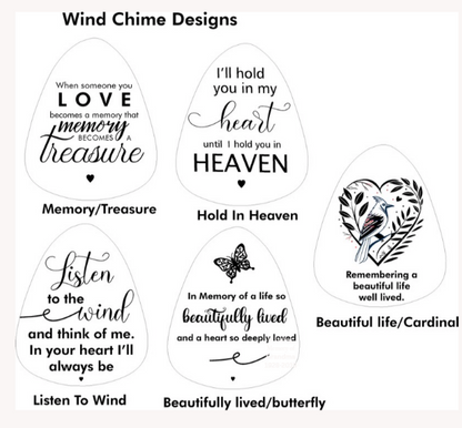 Memorial Wind chimes personalized