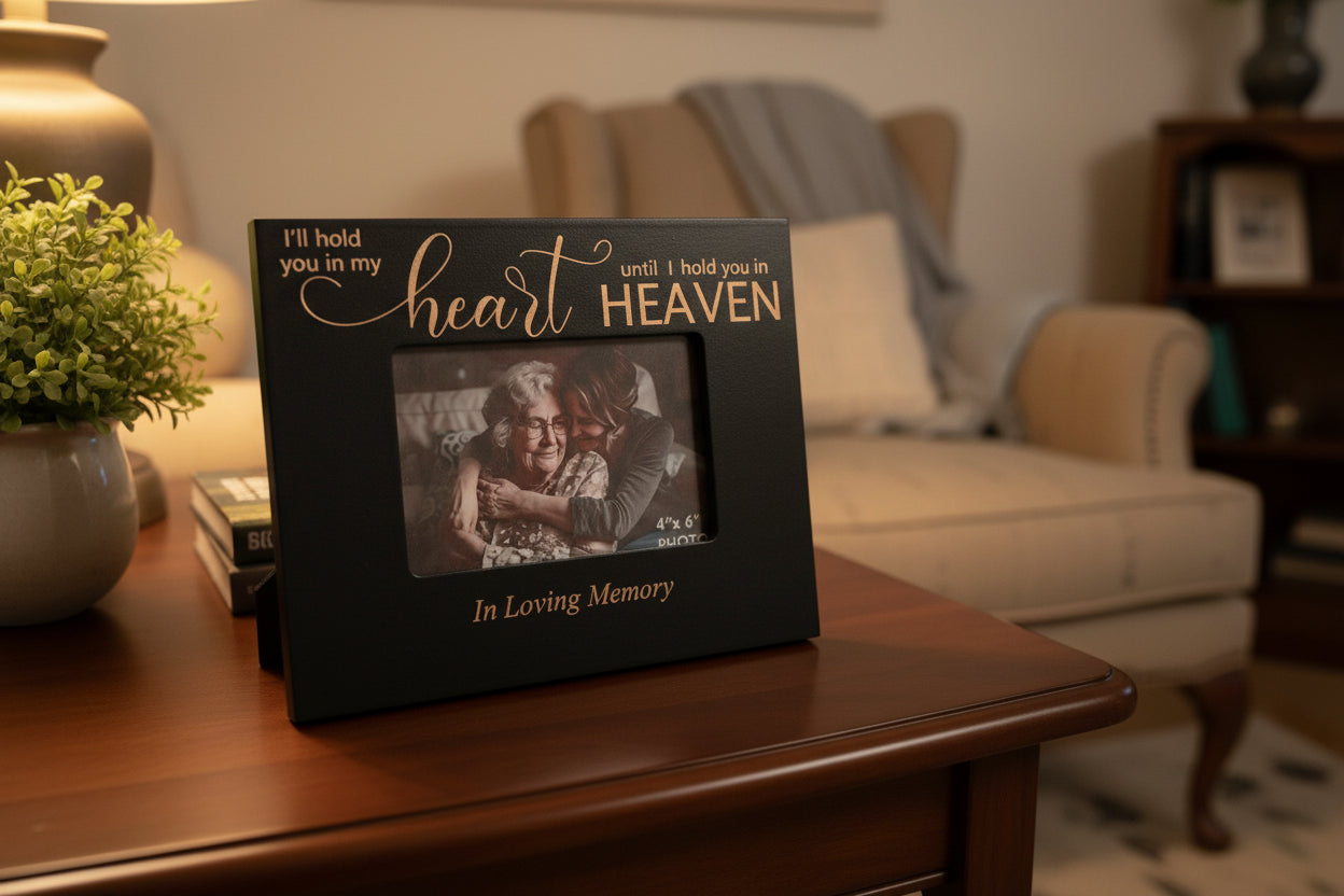 I'll Hold you In my Heart Until I Hold You in Heaven Picture Frame -4x6 Personalized
