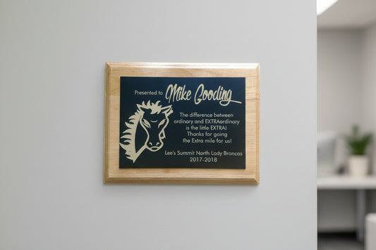 13x10.5 Award Plaque with Black and Gold
