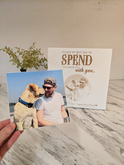 Personalized Memorial Engraved Photo, 10x10