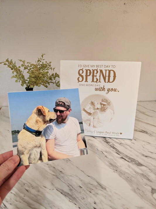 Personalized Memorial Engraved Photo, 10x10