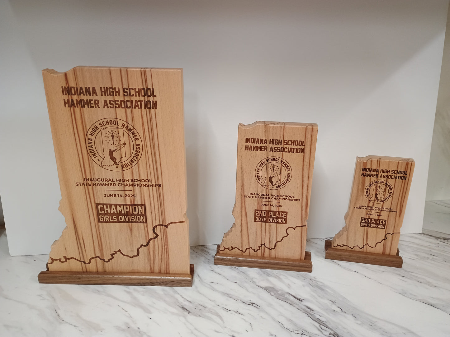 State shape Custom Award Plaque, Laser Engraved Award, Recognition plaque,