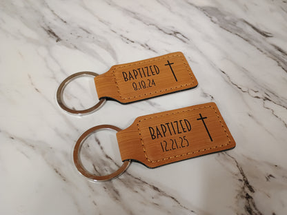 Custom Baptism keychain