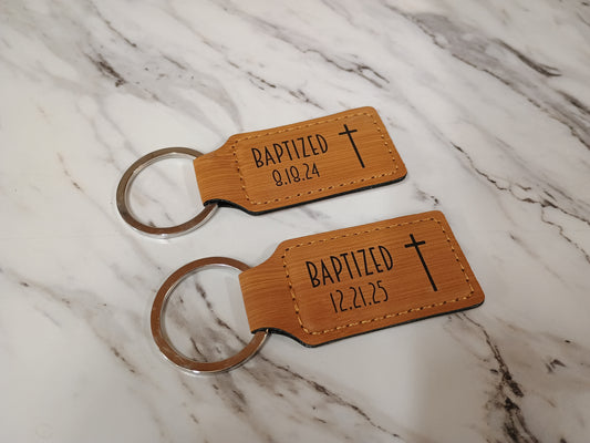 Custom Baptism keychain