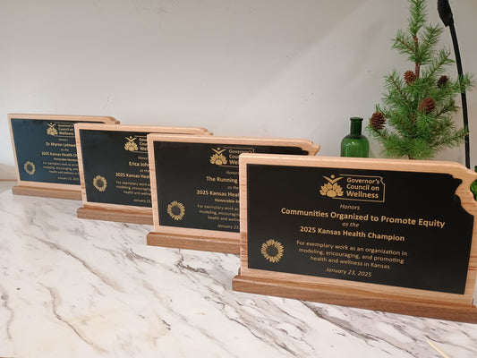 State Plaque With Black/ Gold