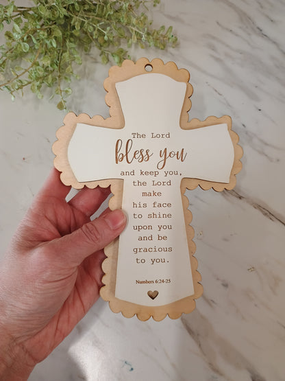 Mini Baptism Cross Personalized - 6x8
