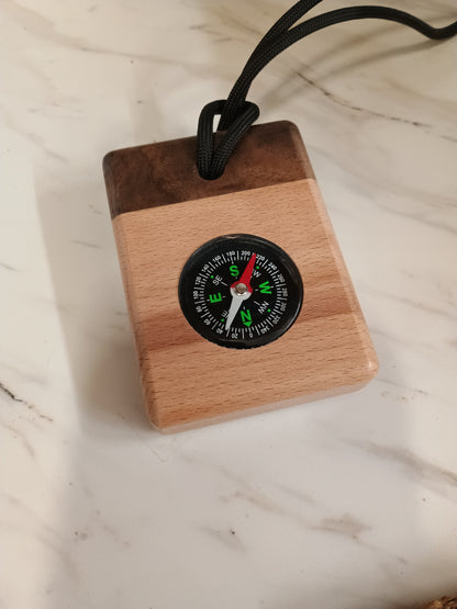 Wood Compass For Baptism and Confirmation Personalized