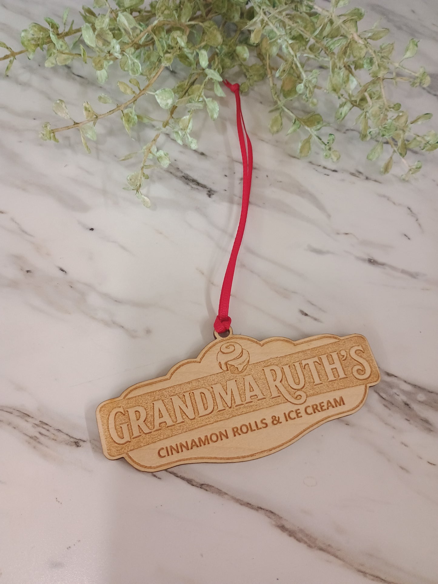 Set of 10 Wood Custom logo Christmas Ornaments, Business Christmas Ornament