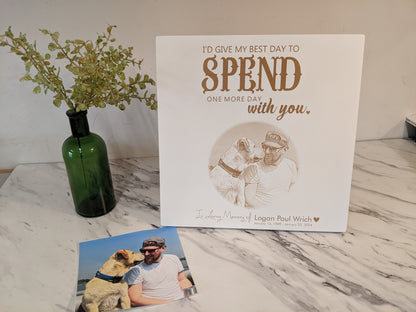 Personalized Memorial Engraved Photo, 10x10