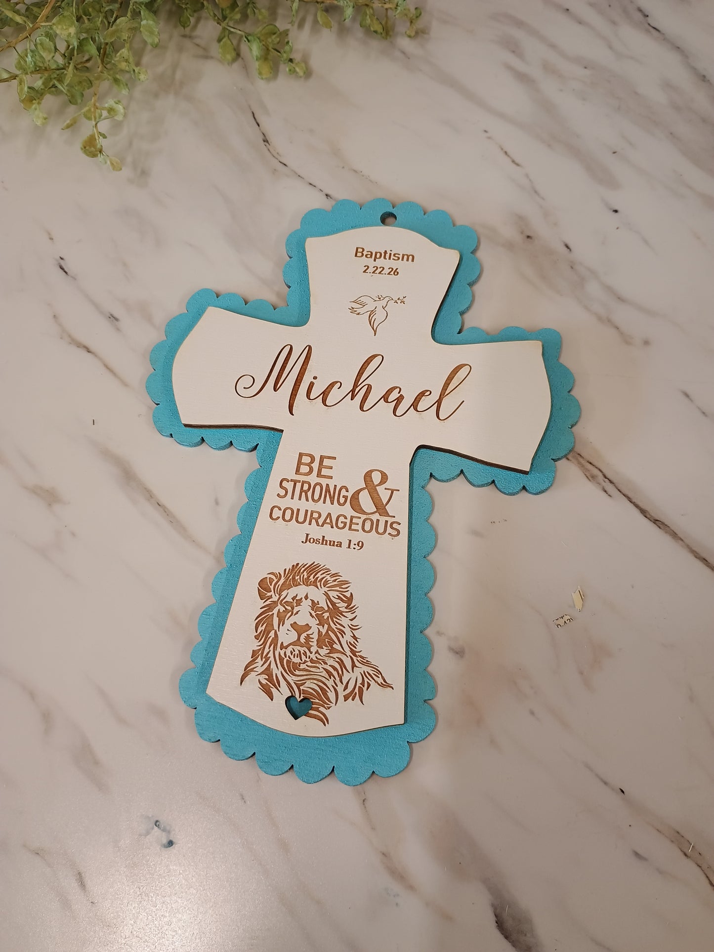Mini Baptism Cross Personalized - 6x8