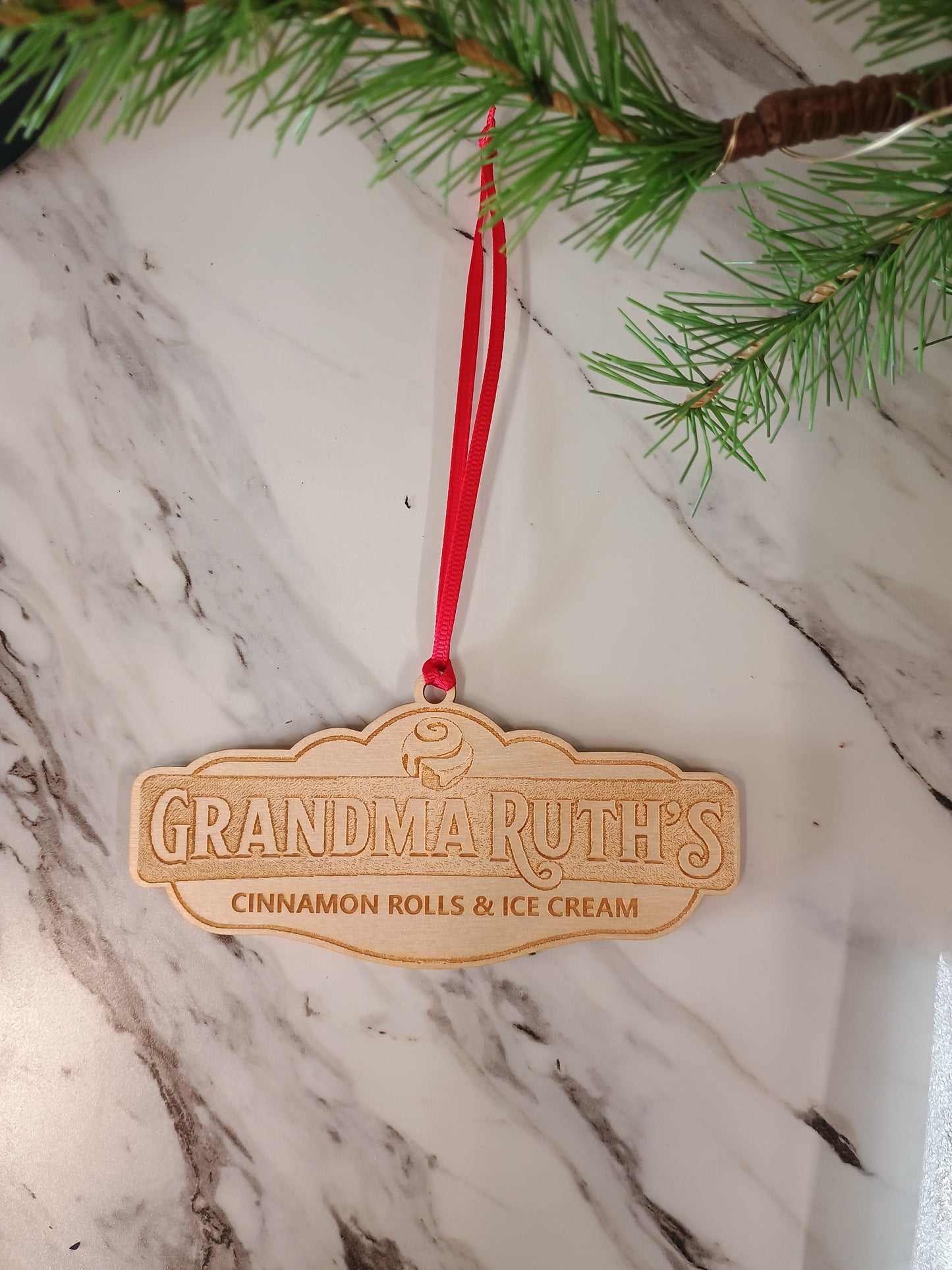 Set of 10 Wood Custom logo Christmas Ornaments, Business Christmas Ornament