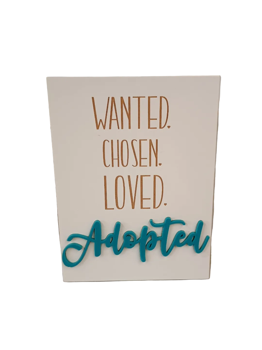 Chosen & Loved Adoption Sign - Personalized