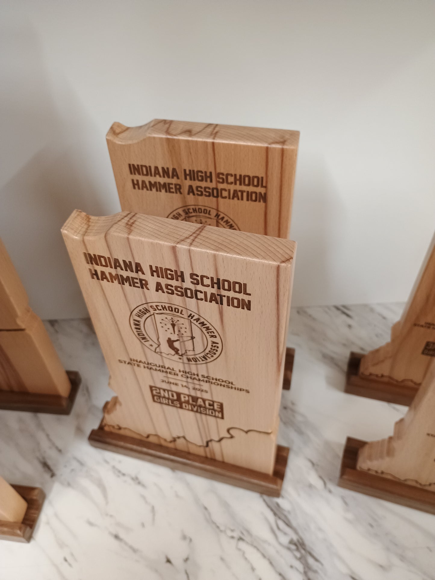 State shape Custom Award Plaque, Laser Engraved Award, Recognition plaque,
