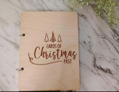 Wooden Christmas photo card holder