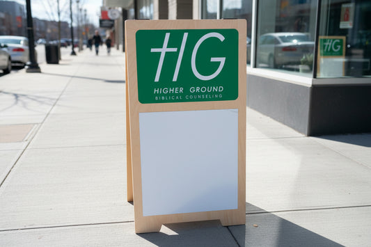 Custom Business A Frame Wood Sign for Sidewalk or Window Display