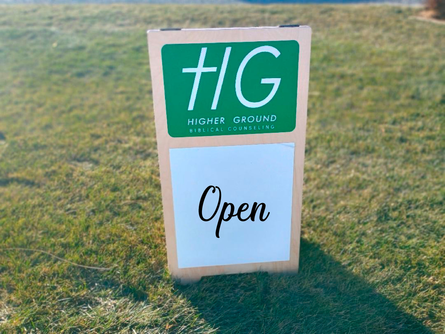 Custom Business A Frame Wood Sign for Sidewalk or Window Display