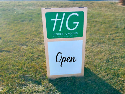 Custom Business A Frame Wood Sign for Sidewalk or Window Display