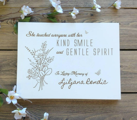 Handwritten Memorial Gift, hand written memorial gift, memorial signature gift, personalized signature gift, Funeral Gift for loss