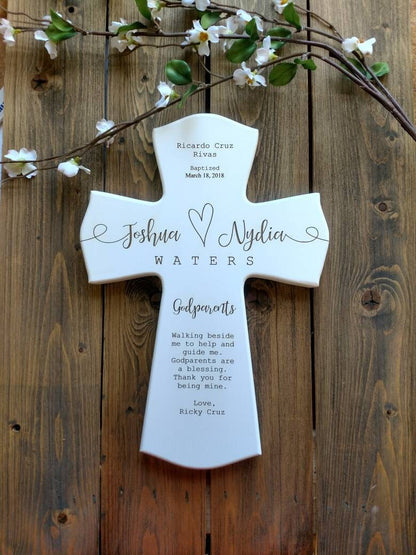 Personalized Godparents Cross Gift