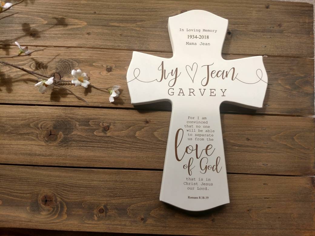 Grandmother Memorial Wood Cross Gift, mom memorial cross, grandma memorial cross, memorial gift, gift for loss, memorial cross,