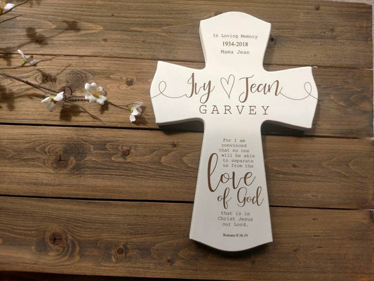 Grandmother Memorial Wood Cross Gift, mom memorial cross, grandma memorial cross, memorial gift, gift for loss, memorial cross,