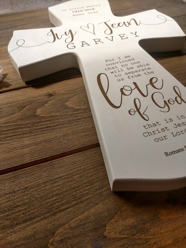 Grandmother Memorial Wood Cross Gift, mom memorial cross, grandma memorial cross, memorial gift, gift for loss, memorial cross,