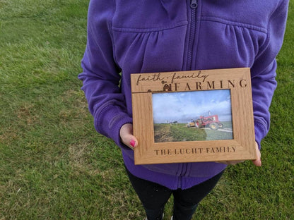 Personalized Family Farm Name Frame. Faith, Family Farming Picture frame, Gift for Farm, Farm Frame giftRanch Frame, Gift for Family Farm