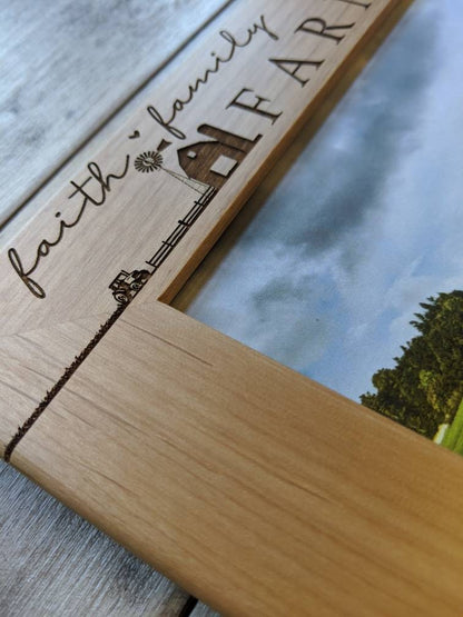 4x6 Farming Memorial Picture Frame for loss, christmas gift for farming farming memorial, grandpa memorial , Dad Memorial Gift, Funeral Gift,