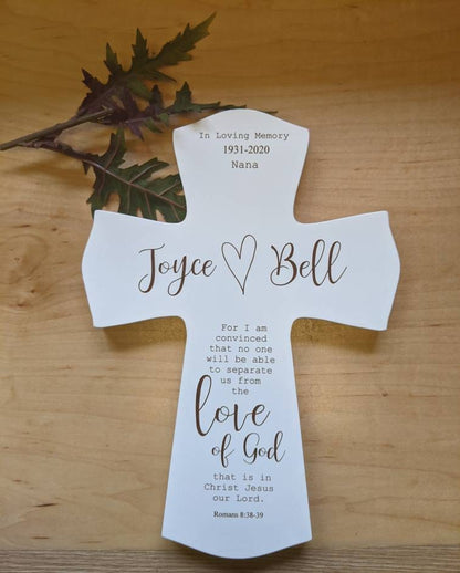 Grandmother Memorial Wood Cross Gift, mom memorial cross, grandma memorial cross, memorial gift, gift for loss, memorial cross,