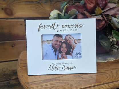 Memories with Dad Picture Frame,  Dad Memorial Gift, Mom memorial picture frame,Memorial Frame For funeral, Personalized
