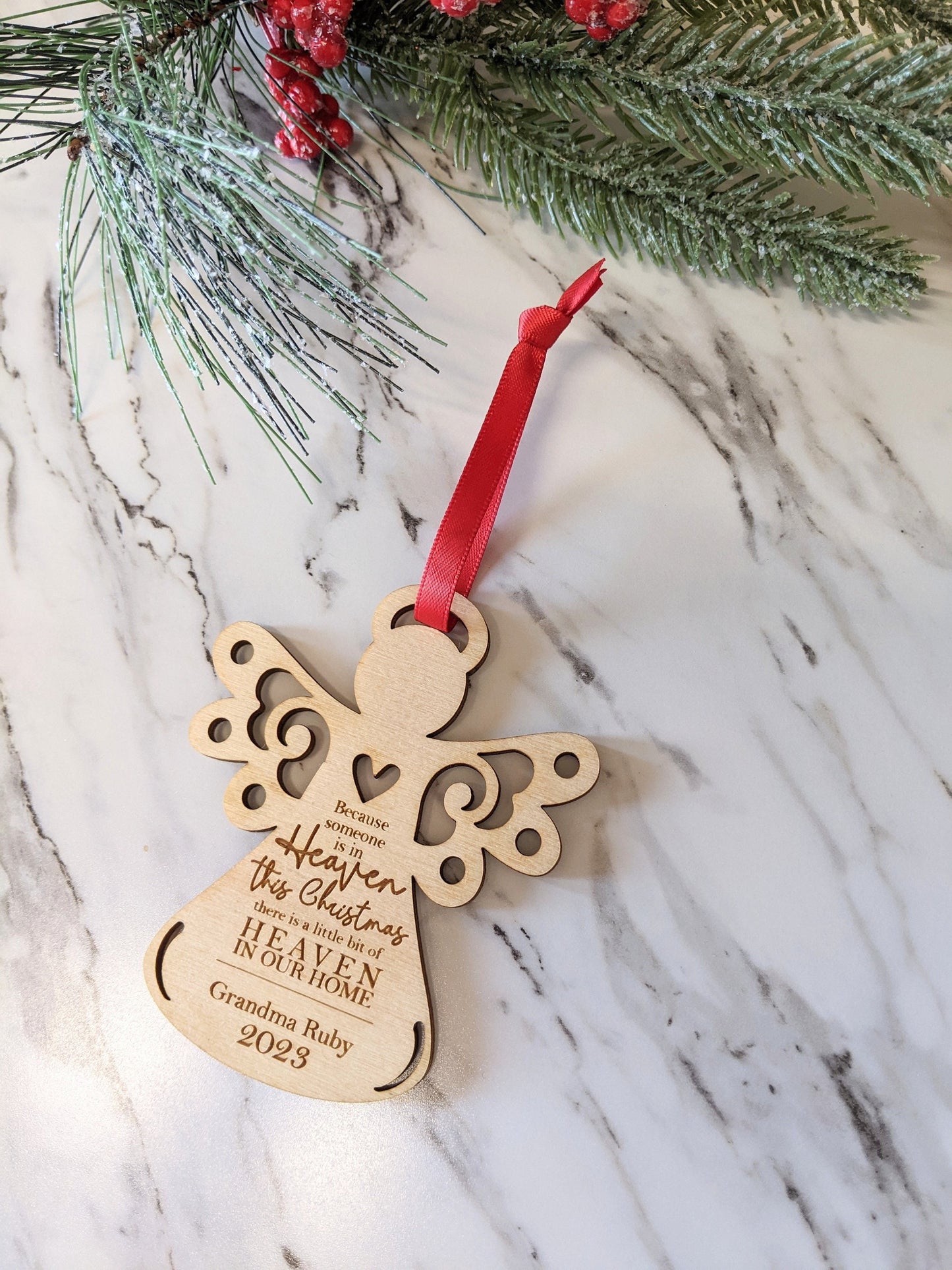 Angel Memorial Christmas Ornament ,
